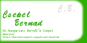 csepel bernad business card